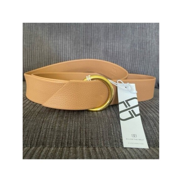 B-Low the Belt Mia Gold and Tan Chic Glam Business Casual Accent Belt NWT OS main image 12